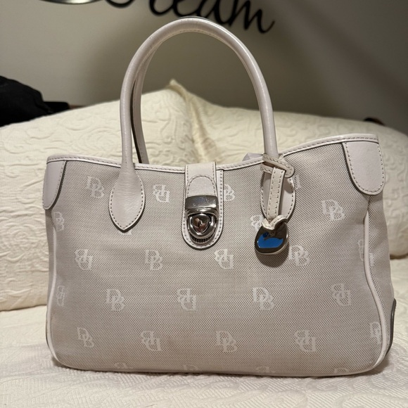 Gently Used Dooney & Bourke Cream Canvas Tote - Picture 1 of 11